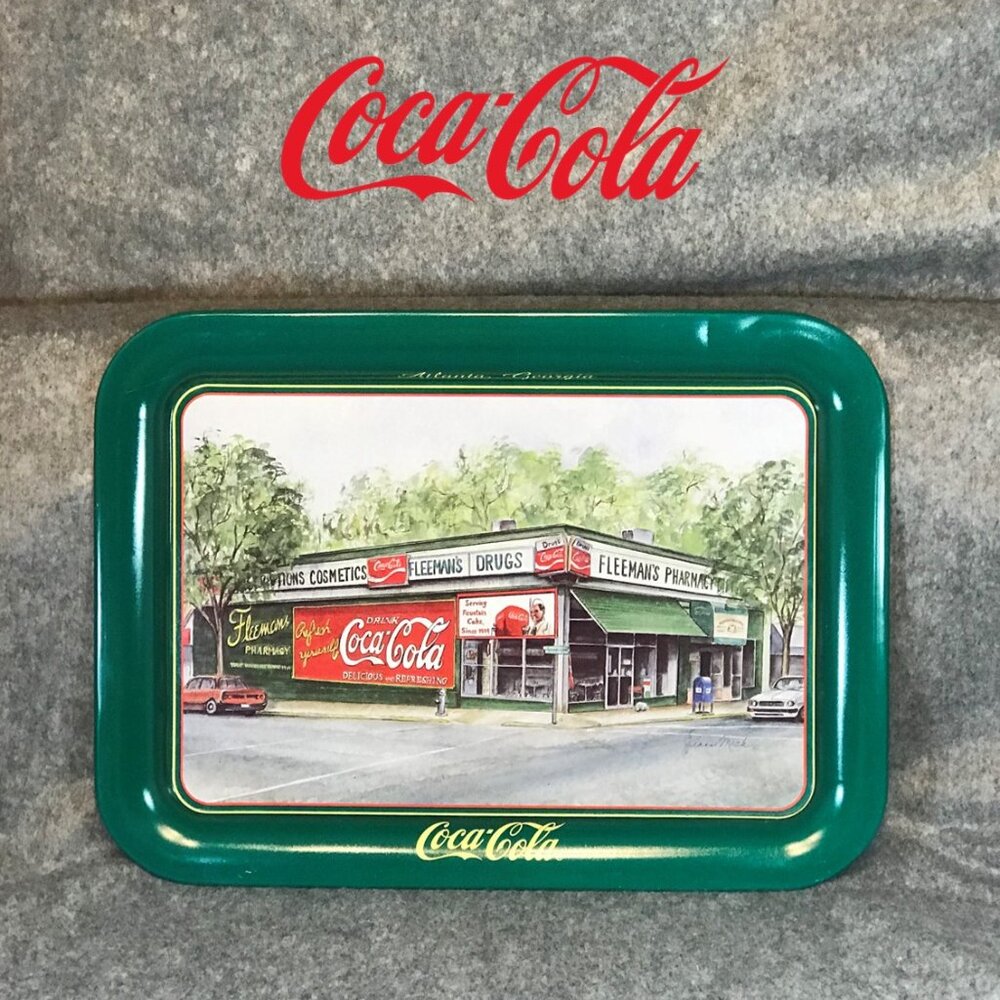 Coca Cola 1995 Jeanne Mack Fleeman's Pharmacy Collector Tray